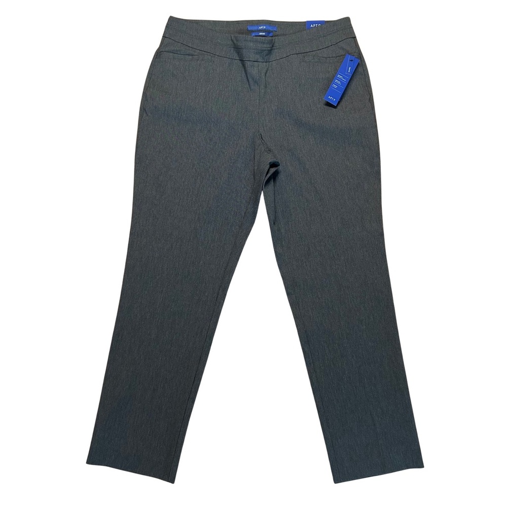 NWT Apt. 9 Women’s Brynn Midrise Pull-On Bootcut Dress Pants, Heather Grey
